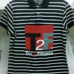 T2F Striped Polo (black & white)