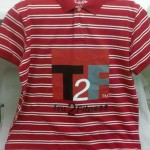 T2F Striped Polo (red & white)